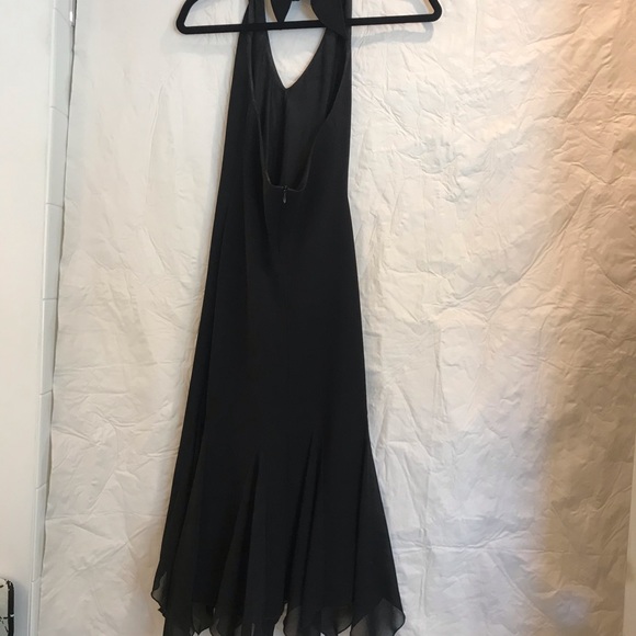 S.L. Fashion Halter Dress With Flare Black - Picture 4 of 7
